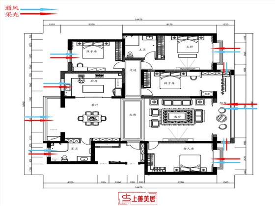 上东壹号采光通风图