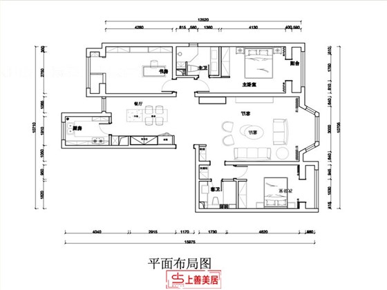 碧景园179平平面布局图