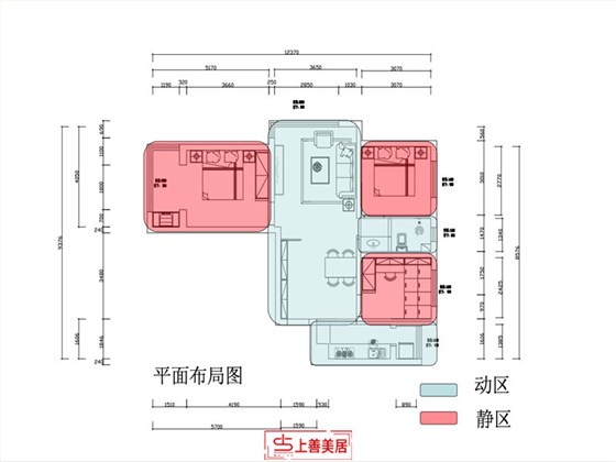 荣盛城114平美式平面图