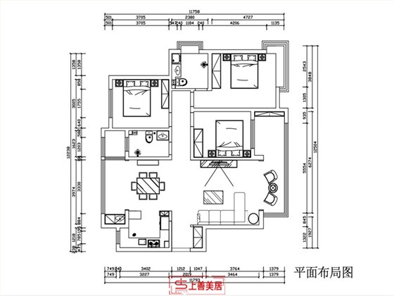 盛邦大都会139平平面图