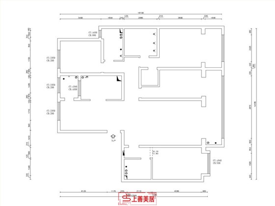 融创中心210平现代轻奢风格户型图