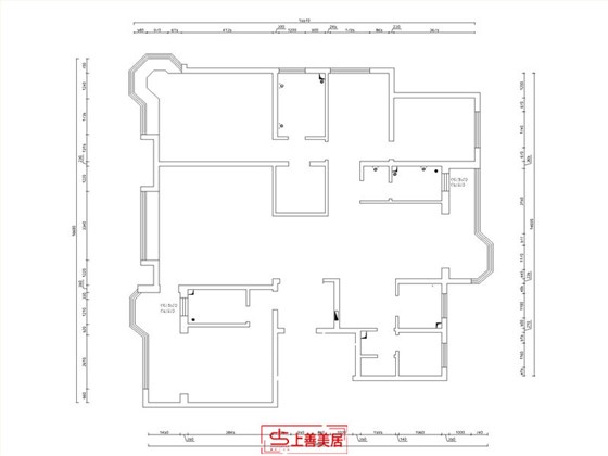 荣盛华府230平法式风格户型图