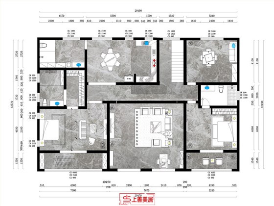 宁晋自建300平北欧风格户型图