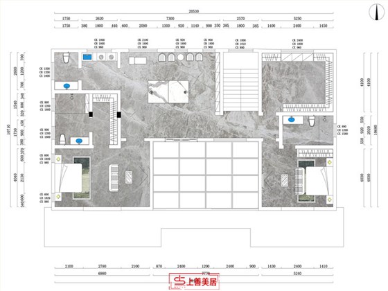 宁晋自建300平北欧风格户型图