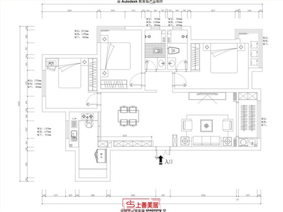 海兰嘉园135平北欧风格户型图