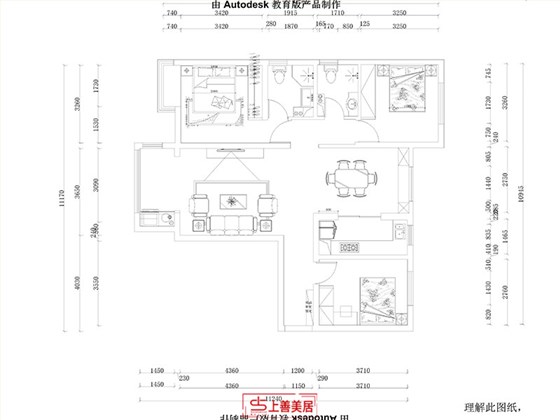 东南智汇城126平现代风格户型图