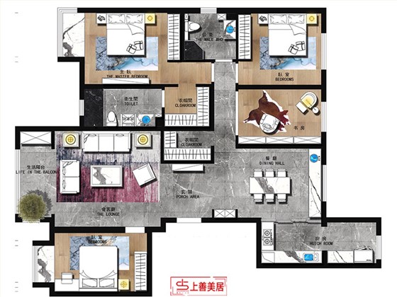 东南智汇城190平现代风格户型图