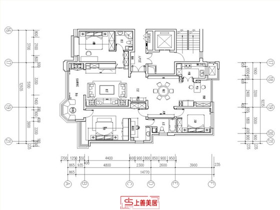 荣盛华府249平新中式平面布局图-Model