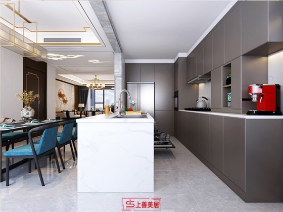 融创中心210平新中式风格厨房