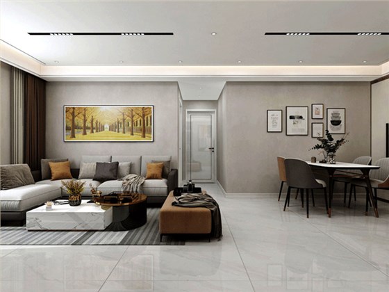 华潍公寓120平现代风格 客厅