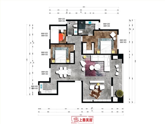 观澜壹号167平现代轻奢户型图