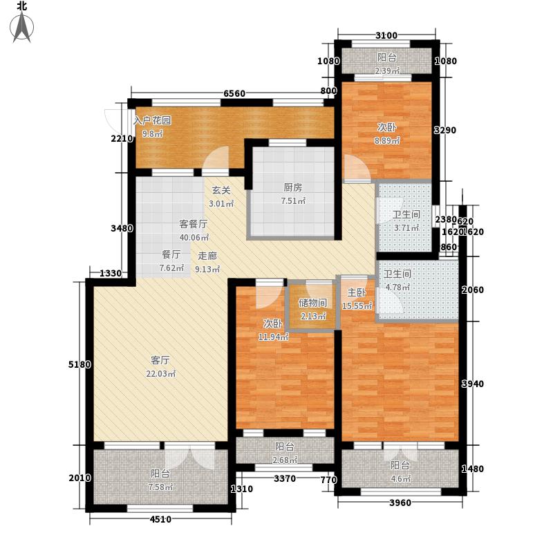 天下锦程3室1厅2卫1厨175㎡户型图