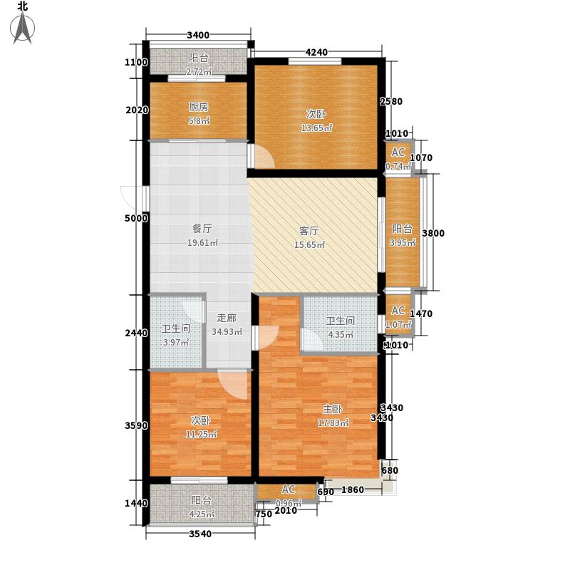 同祥城3室2厅2卫1厨150㎡户型图