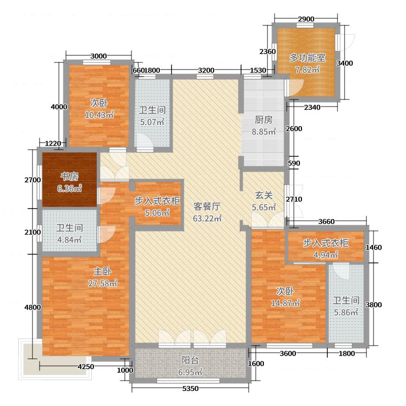 荣盛华府4室2厅3卫0厨197.00㎡户型图