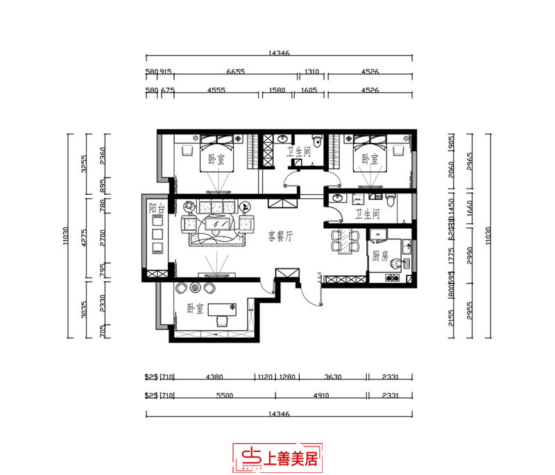 金域华府/156㎡/新中式