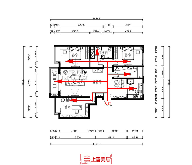 金域华府/156㎡/新中式