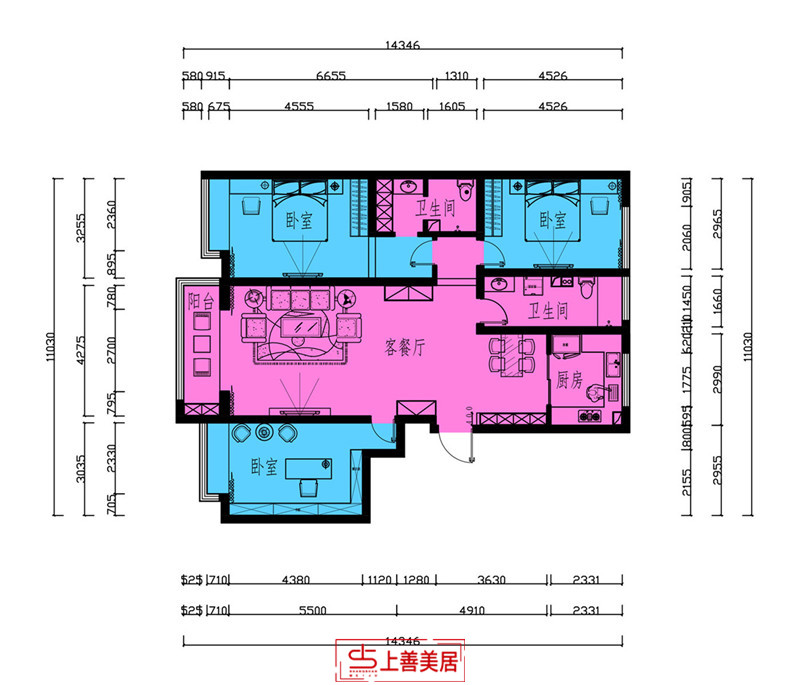 金域华府/156㎡/新中式