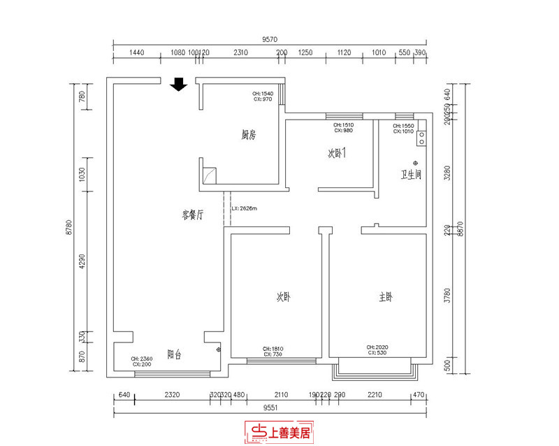 融创中心/107㎡/现代