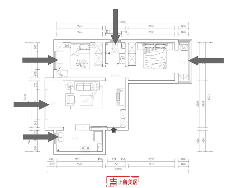 盛世华庭/78㎡/现代风