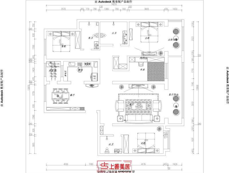 融创中心/217㎡/美式