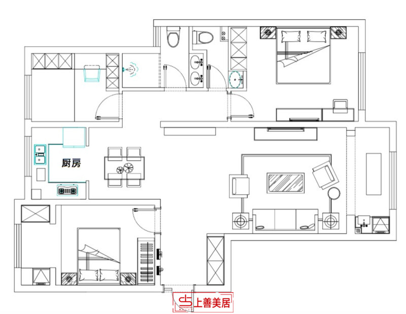 中山公馆/125㎡/现代