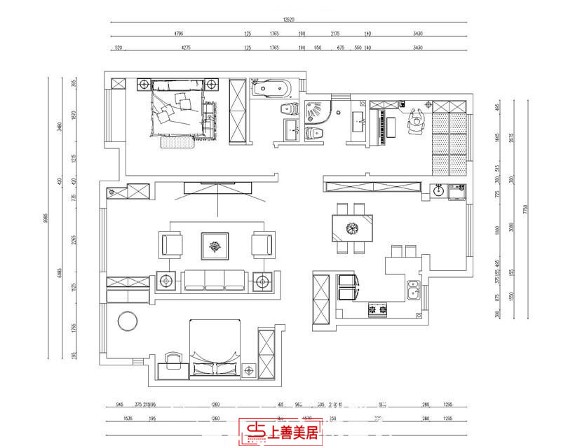 荣盛城/135㎡/现代简约