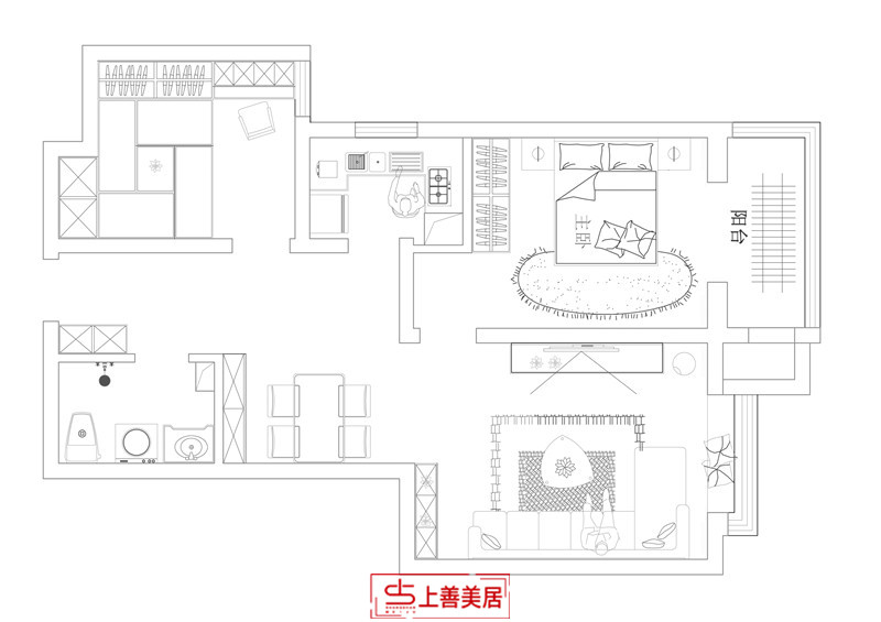 东胜紫御府/95㎡/简美