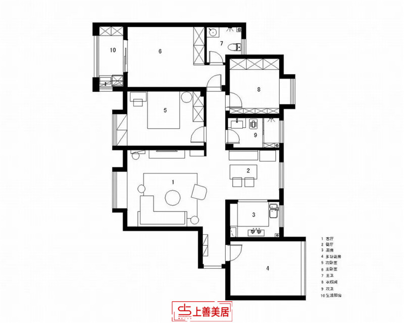 天下玉苑/162㎡/北欧风格