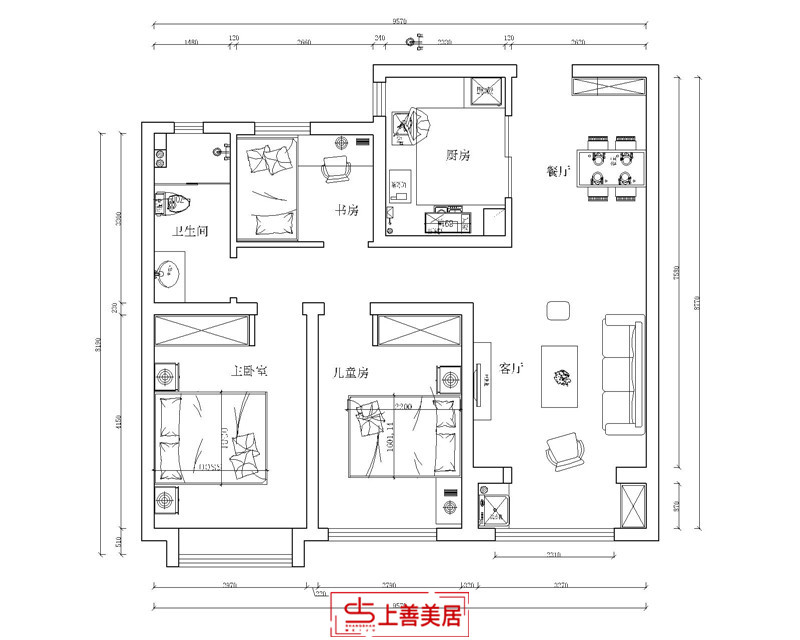 融创中心/107㎡/轻奢