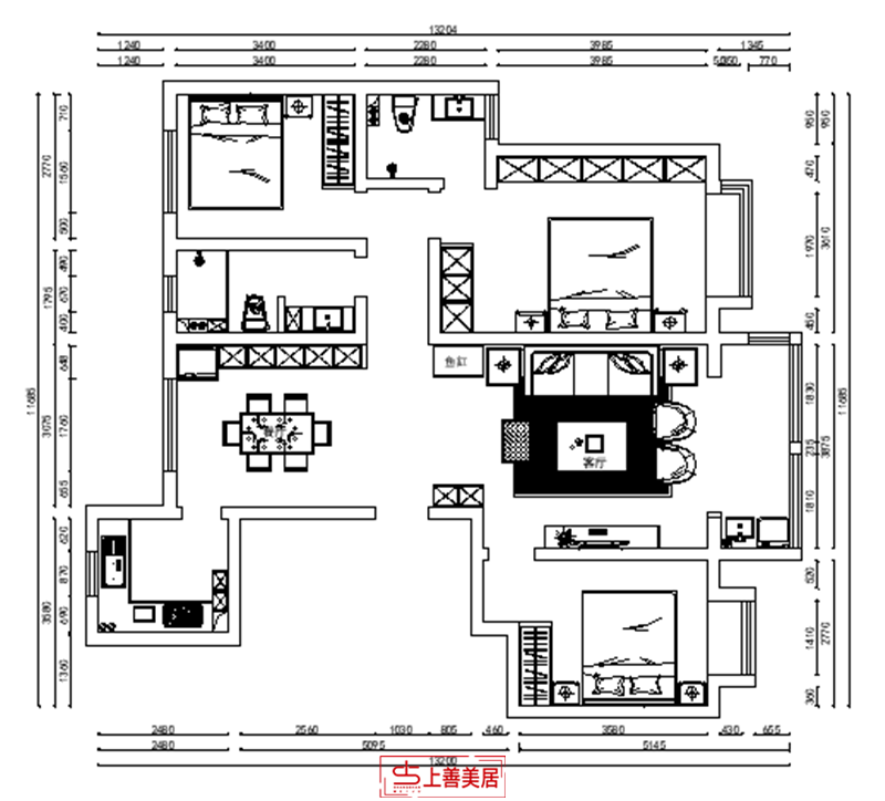 厚德福城/140㎡/美式