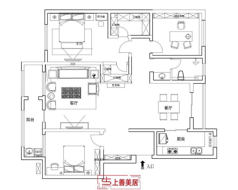 中基禧悦府/140㎡/中式