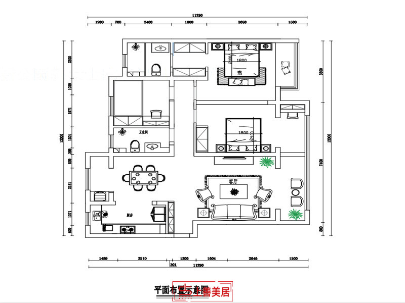 保利东郡/137㎡/美式轻奢