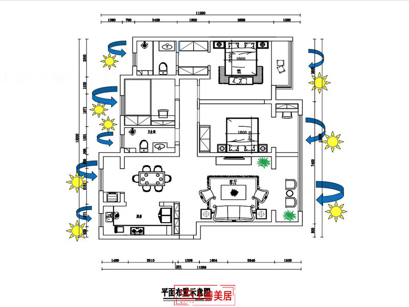 保利东郡/137㎡/美式轻奢