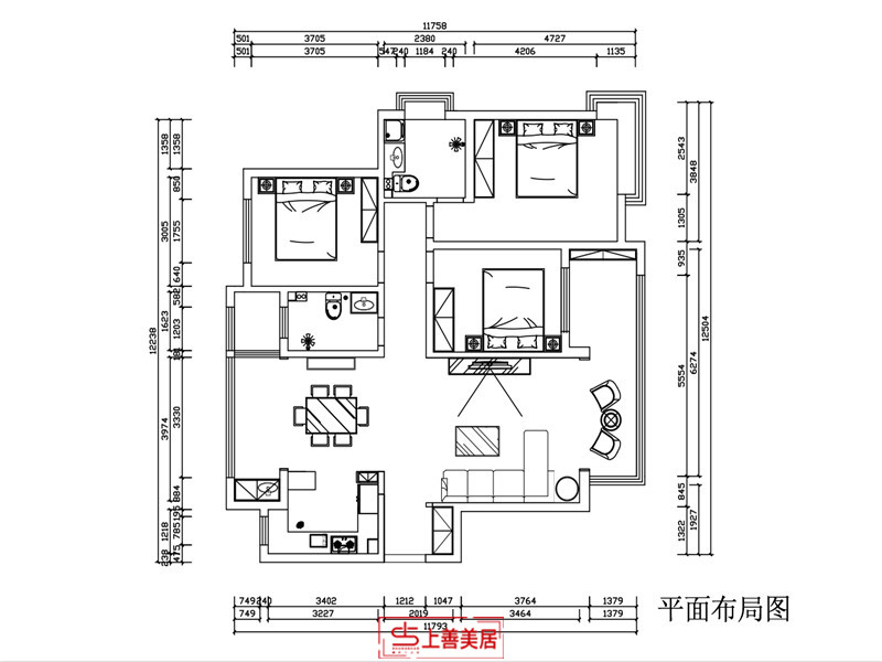 盛邦大都会/139㎡/中式