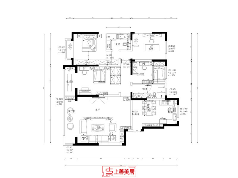 康德家园/180㎡/欧式