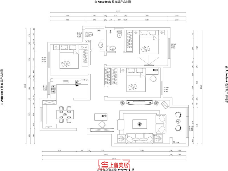 紫瑞天河/140㎡/现代