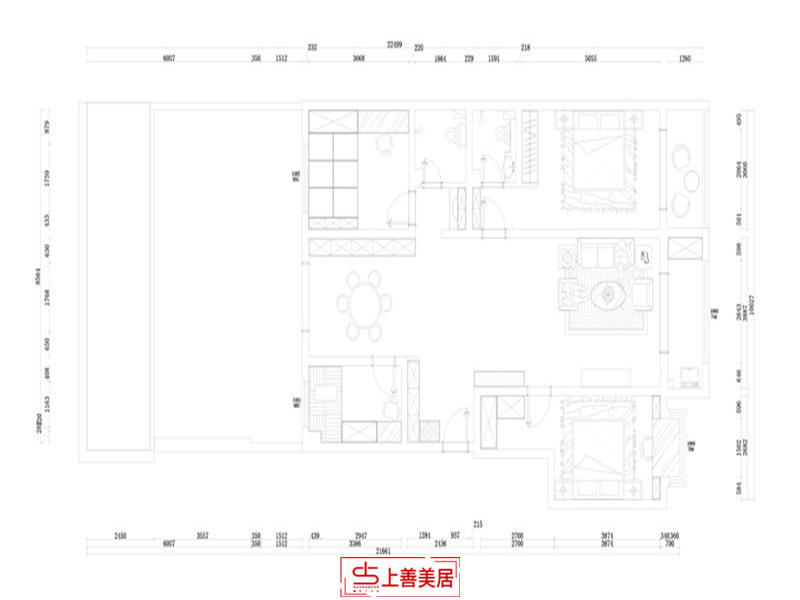 诚信小区/140㎡/现代港式