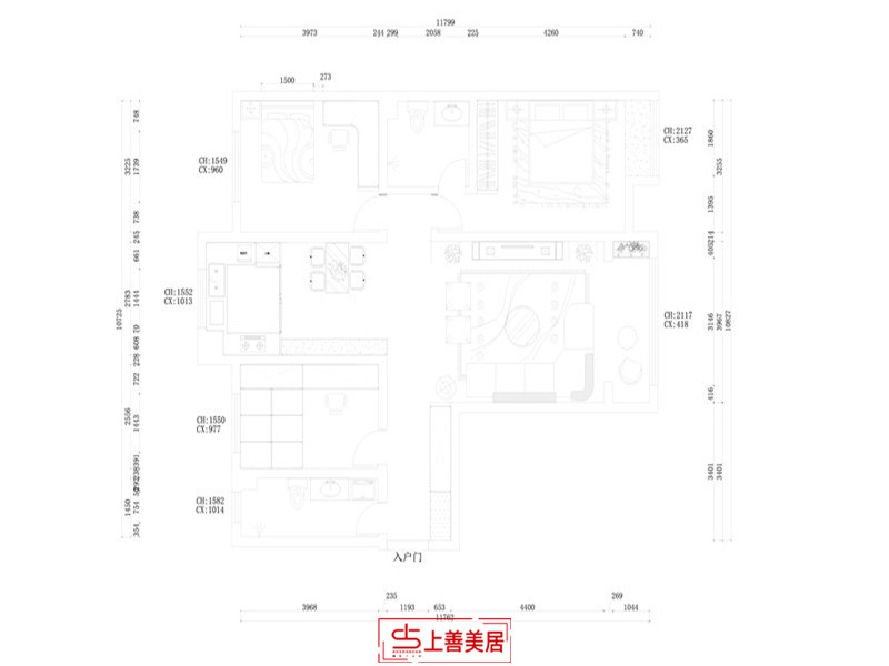 泰丰观湖/130㎡/现代