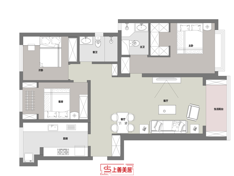 恒大御景半岛/146㎡/现代