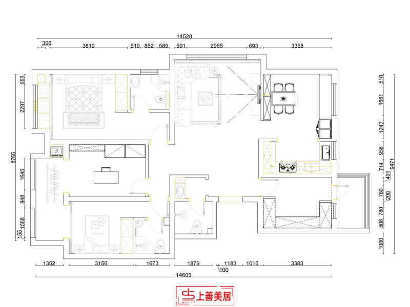 荣盛城/160㎡/新中式