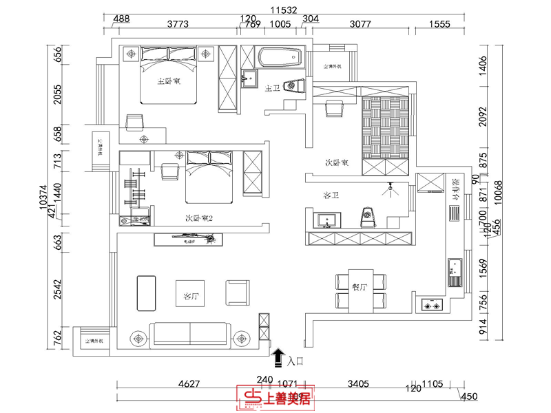 国赫天著/130㎡/新中式