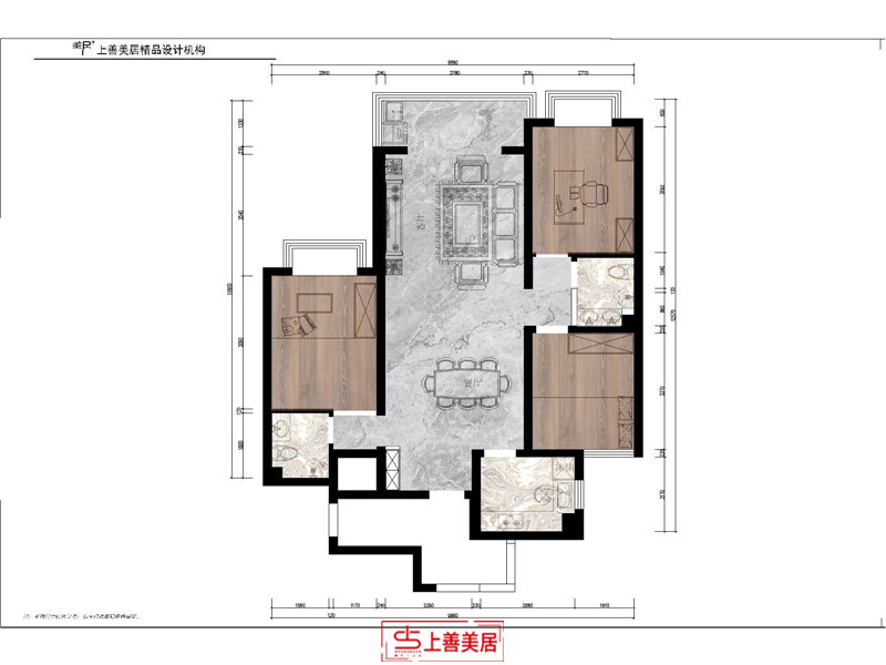 水岸新城/135㎡/新中式