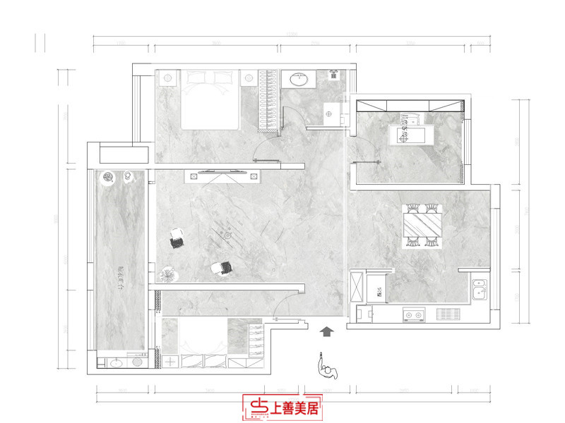 润德天悦城/110平米/新中式