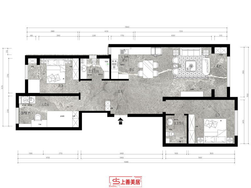 中山华府/130㎡/中式