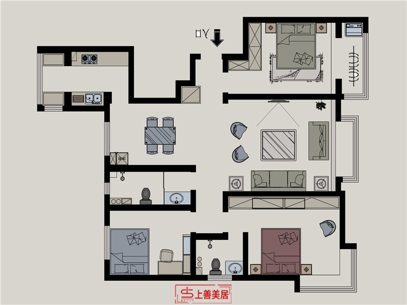 志诚华府/120㎡/现代