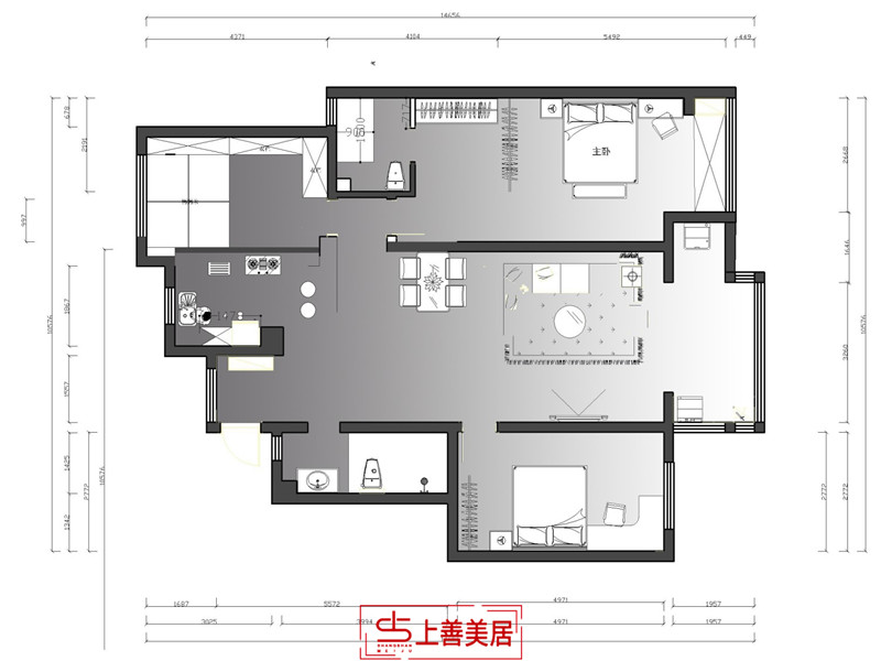 观峰嘉邸/140㎡/新中式