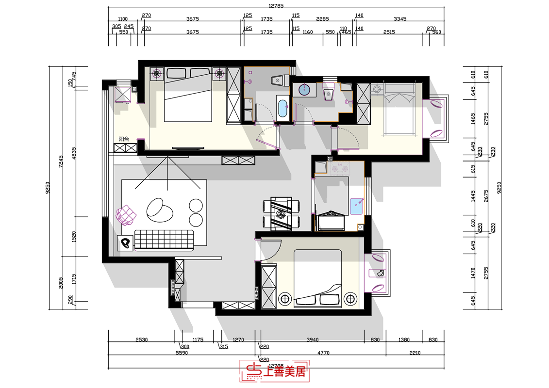 富贵城/118㎡/现代简约