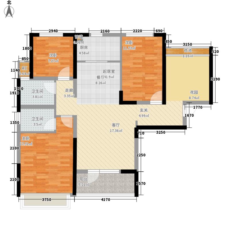 国源和天下3室0厅2卫1厨137.00㎡户型图