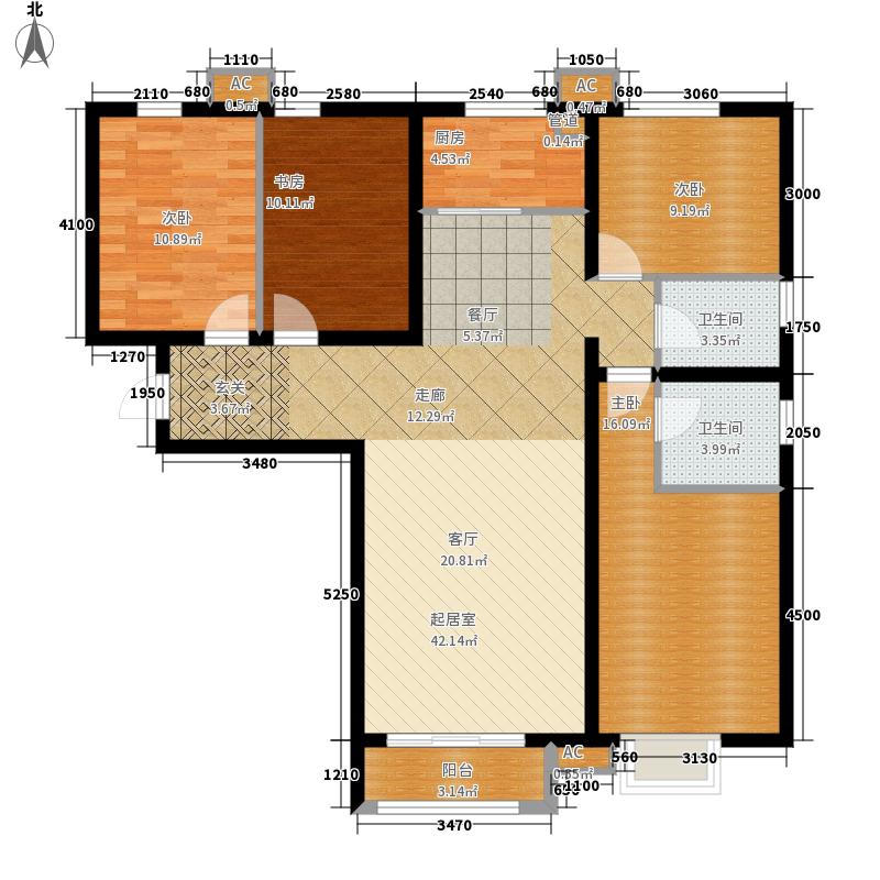 弘石湾4室2厅2卫1厨149㎡户型图